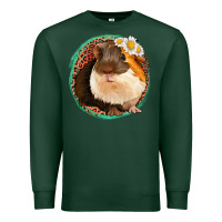 Sports Green floral leopard guinea pigs Premium Sweatshirt - Jasminsmagicworld
