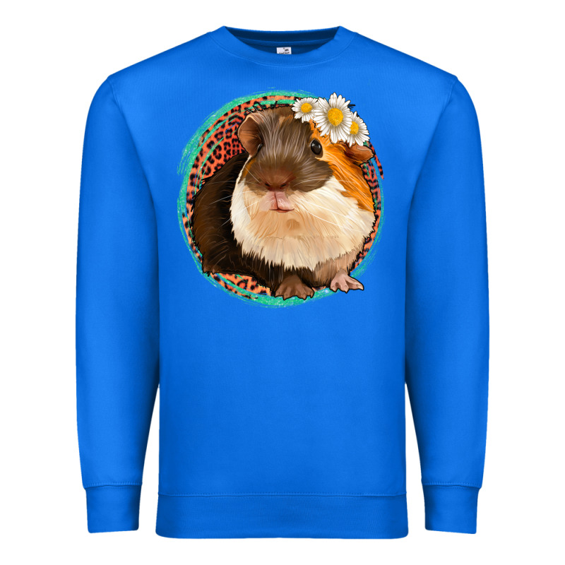 Floral Leopard Guinea Pigs Premium Sweatshirt by Jasminsmagicworld | Teevron