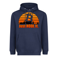 Navy just hodl it new orleans skyline retro sunset Heavyweight Hoodie - Jasminsmagicworld
