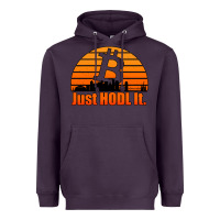 Plum just hodl it new orleans skyline retro sunset Heavyweight Hoodie - Jasminsmagicworld