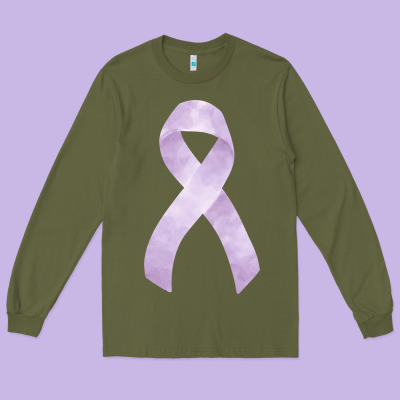 Testicular Cancer Ribbon Fa Element Long Sleeve Tee Designed By Fadigitalartstudio