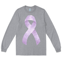 Heather Grey testicular cancer ribbon fa element Long Sleeve Tee - FaDigitalArtStudio