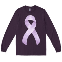 Plum testicular cancer ribbon fa element Long Sleeve Tee - FaDigitalArtStudio