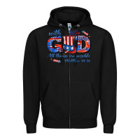 Black with god all things are possible usa Zipper Hoodie - AdoDesignShop