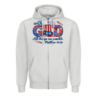 Dove Grey with god all things are possible usa Zipper Hoodie - AdoDesignShop