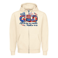Sandshell with god all things are possible usa Zipper Hoodie - AdoDesignShop