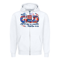 White with god all things are possible usa Zipper Hoodie - AdoDesignShop
