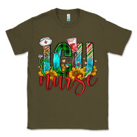 Army Green christmas icu nurse Classic Tee - FaDigitalArtStudio
