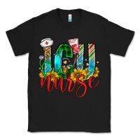 Black christmas icu nurse Classic Tee - FaDigitalArtStudio