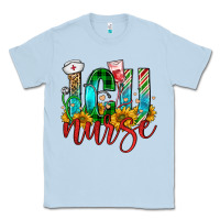Dusty Blue christmas icu nurse Classic Tee - FaDigitalArtStudio