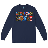 Navy American honey Long Sleeve Tee - AdoDesignShop