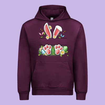 Easter Bunny Name Frame Urban Hoodie Designed By Artiststas