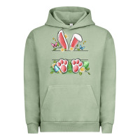 Pigment Oil Green easter bunny name frame Urban Hoodie - Artiststas