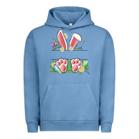 Pigment Pebble Blue easter bunny name frame Urban Hoodie - Artiststas
