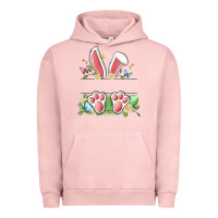 Pigment Salmon easter bunny name frame Urban Hoodie - Artiststas