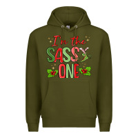 Army Green im the sassy one Premium Hoodie - MaliasSmallBusiness
