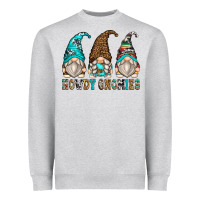 Heather Grey howdy gnomies Heavyweight Sweatshirt - Zillion Design Studio