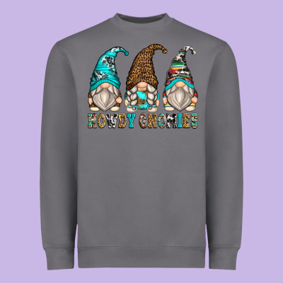 Howdy Gnomies Heavyweight Sweatshirt Designed By Zillion Design Studio