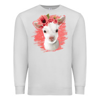 Dove Grey floral baby goat Premium Sweatshirt - Jasminsmagicworld