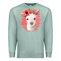 Seafoam floral baby goat Premium Sweatshirt - Jasminsmagicworld