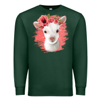 Sports Green floral baby goat Premium Sweatshirt - Jasminsmagicworld