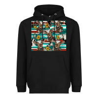 Black western horseshoe sunflower brown cow Heavyweight Hoodie - BarkalooDesign