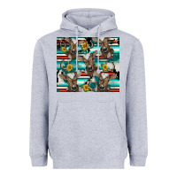 Heather Grey western horseshoe sunflower brown cow Heavyweight Hoodie - BarkalooDesign