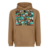 Toasted Coconut western horseshoe sunflower brown cow Heavyweight Hoodie - BarkalooDesign
