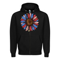 Black usa flag camouflage sunflower Zipper Hoodie - JahusDesignShop