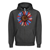 Charcoal Heather usa flag camouflage sunflower Zipper Hoodie - JahusDesignShop