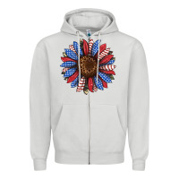 Dove Grey usa flag camouflage sunflower Zipper Hoodie - JahusDesignShop