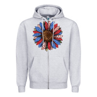 Heather Grey usa flag camouflage sunflower Zipper Hoodie - JahusDesignShop