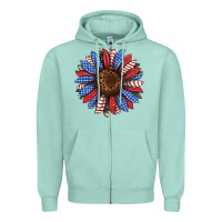 Seafoam usa flag camouflage sunflower Zipper Hoodie - JahusDesignShop