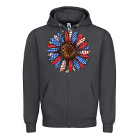 Smoke usa flag camouflage sunflower Zipper Hoodie - JahusDesignShop