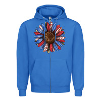 True Royal usa flag camouflage sunflower Zipper Hoodie - JahusDesignShop