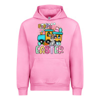 Fuchsia Pink happy easter train Urban Hoodie - Artiststas