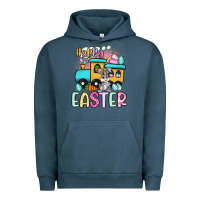 Pigment Midnight Navy happy easter train Urban Hoodie - Artiststas