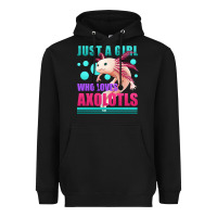 Black just a girl who loves axolotls Heavyweight Hoodie - Jasminsmagicworld