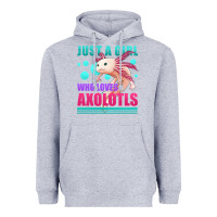Heather Grey just a girl who loves axolotls Heavyweight Hoodie - Jasminsmagicworld