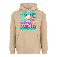 Mushroom just a girl who loves axolotls Heavyweight Hoodie - Jasminsmagicworld