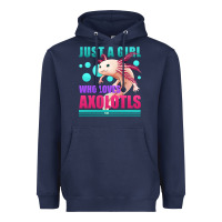 Navy just a girl who loves axolotls Heavyweight Hoodie - Jasminsmagicworld