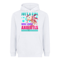 White just a girl who loves axolotls Heavyweight Hoodie - Jasminsmagicworld