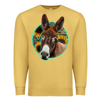 Antique Gold aztec backsground donkey Premium Sweatshirt - Jasminsmagicworld