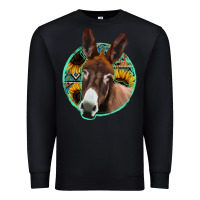 Black aztec backsground donkey Premium Sweatshirt - Jasminsmagicworld