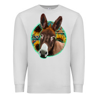 Dove Grey aztec backsground donkey Premium Sweatshirt - Jasminsmagicworld