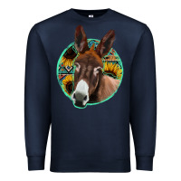 Navy aztec backsground donkey Premium Sweatshirt - Jasminsmagicworld