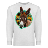 Oatmeal Heather aztec backsground donkey Premium Sweatshirt - Jasminsmagicworld