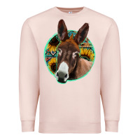 Pale Pink aztec backsground donkey Premium Sweatshirt - Jasminsmagicworld