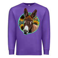 Purple aztec backsground donkey Premium Sweatshirt - Jasminsmagicworld