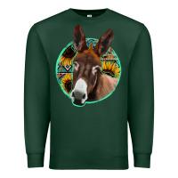 Sports Green aztec backsground donkey Premium Sweatshirt - Jasminsmagicworld